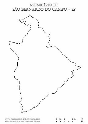 Contorno do município de São Bernardo do Campo.